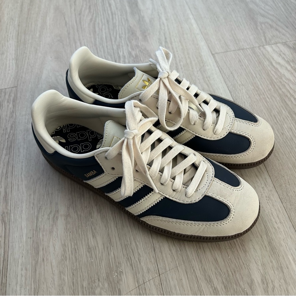 Adidas Navy and White Sambas